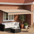 Manuelle Gelenkarmmarkise mit LEDs 3 x 2,5 m
