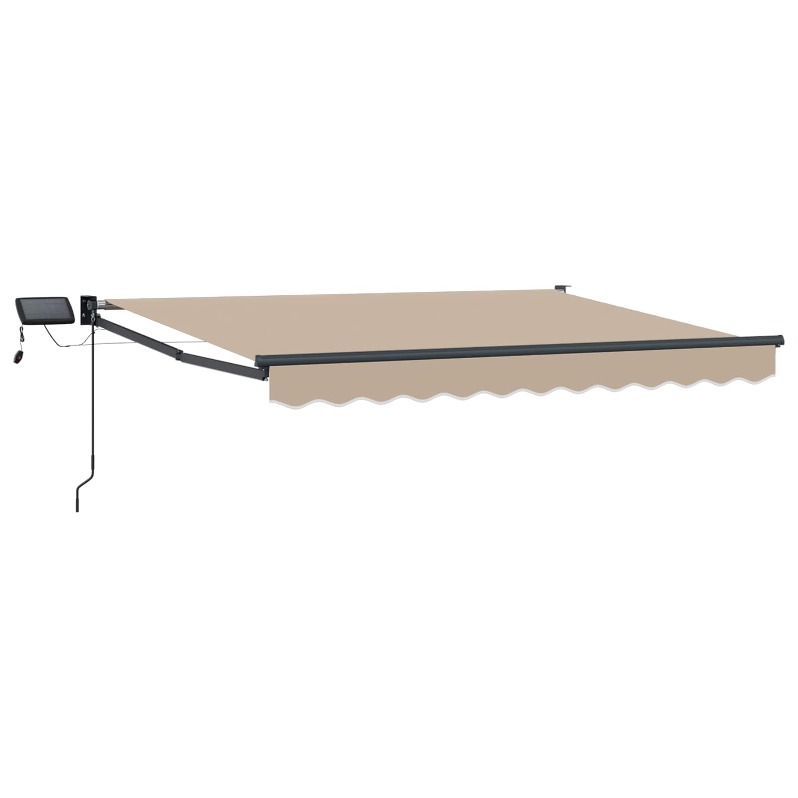 Manuelle Gelenkarmmarkise mit LEDs 3 x 2,5 m
