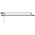 Manuelle Gelenkarmmarkise mit LEDs Rot und Anthrazit 3 x 2,5 m