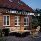 Manuelle Gelenkarmmarkise mit LEDs 3,5 x 2,5 m