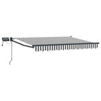 Manuelle Gelenkarmmarkise mit LEDs 3,5 x 2,5 m