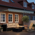 Manuelle Gelenkarmmarkise mit LEDs 3,5 x 2,5 m