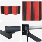Manuelle Gelenkarmmarkise mit LEDs 4 x 3 m