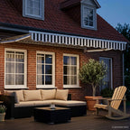 Elektrische ausziehbare Markise Anthrazit und Weiß 2,5 x 2 m