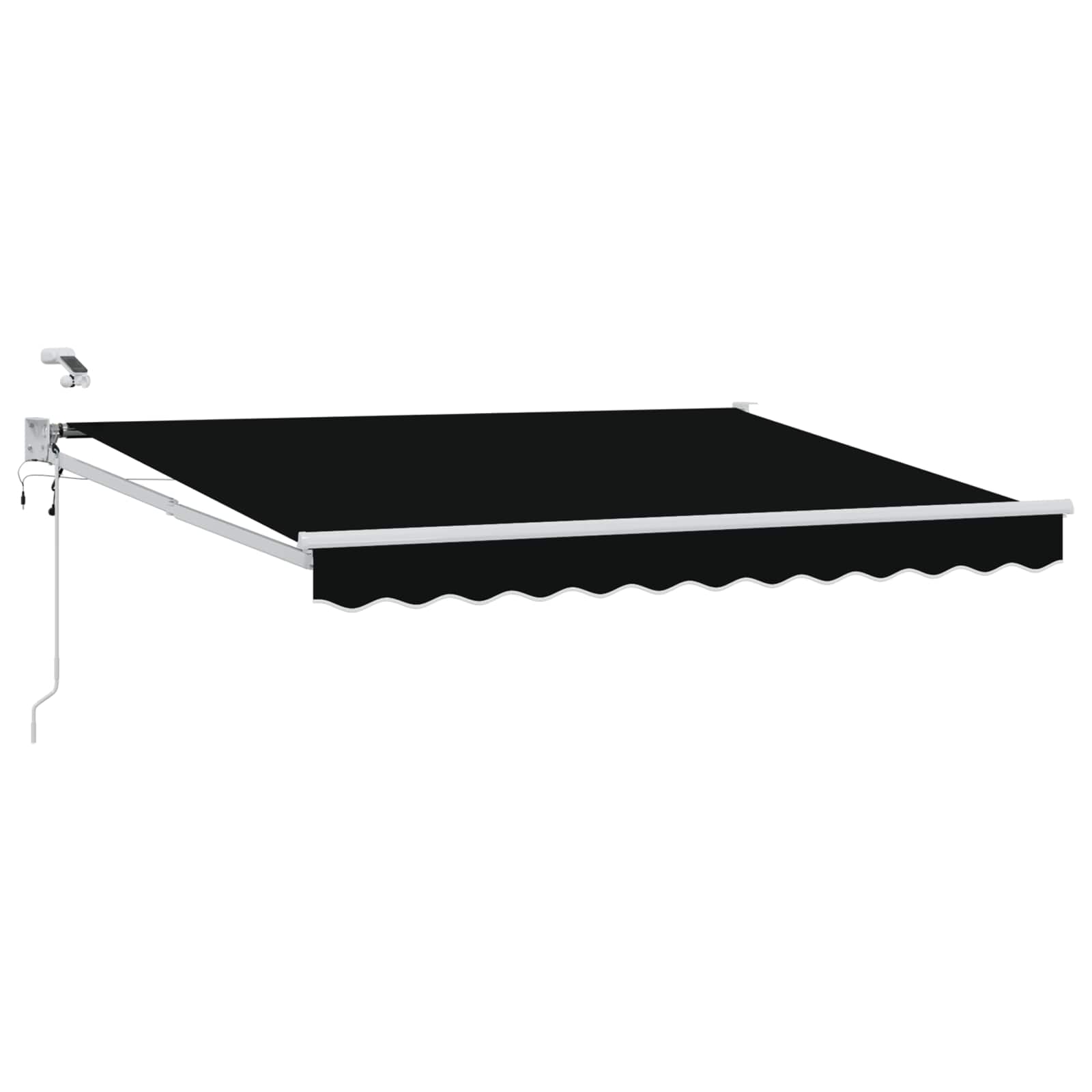 Elektrische ausziehbare Markise Schwarz 3,5 x 2,5 m