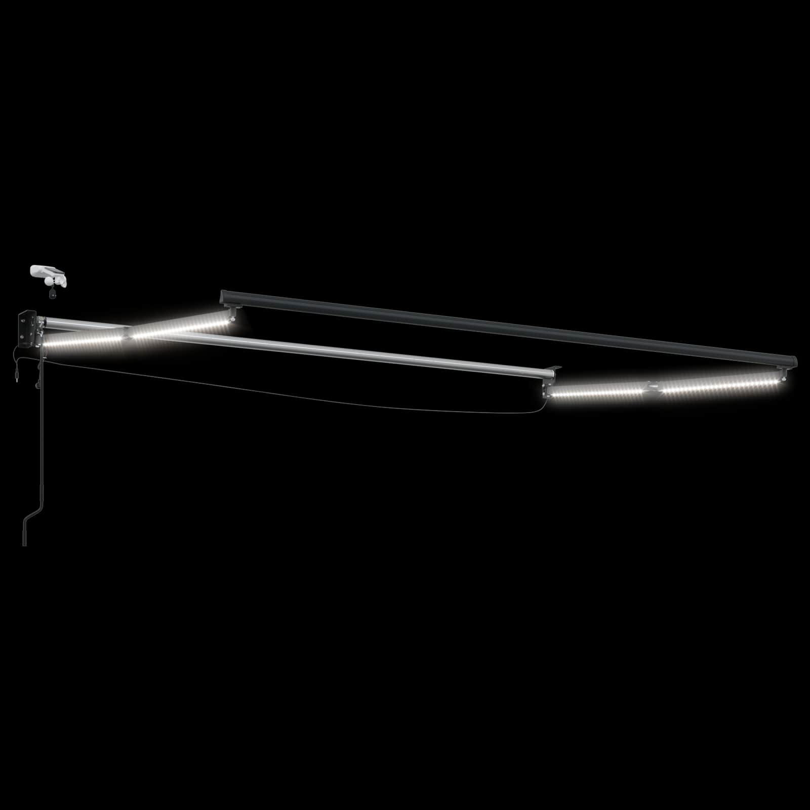 Elektrische ausziehbare Markise Orange und Braun 3,5 x 2,5 m