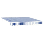 Elektrische ausziehbare Markise Blau und Weiß 2,5 x 2 m