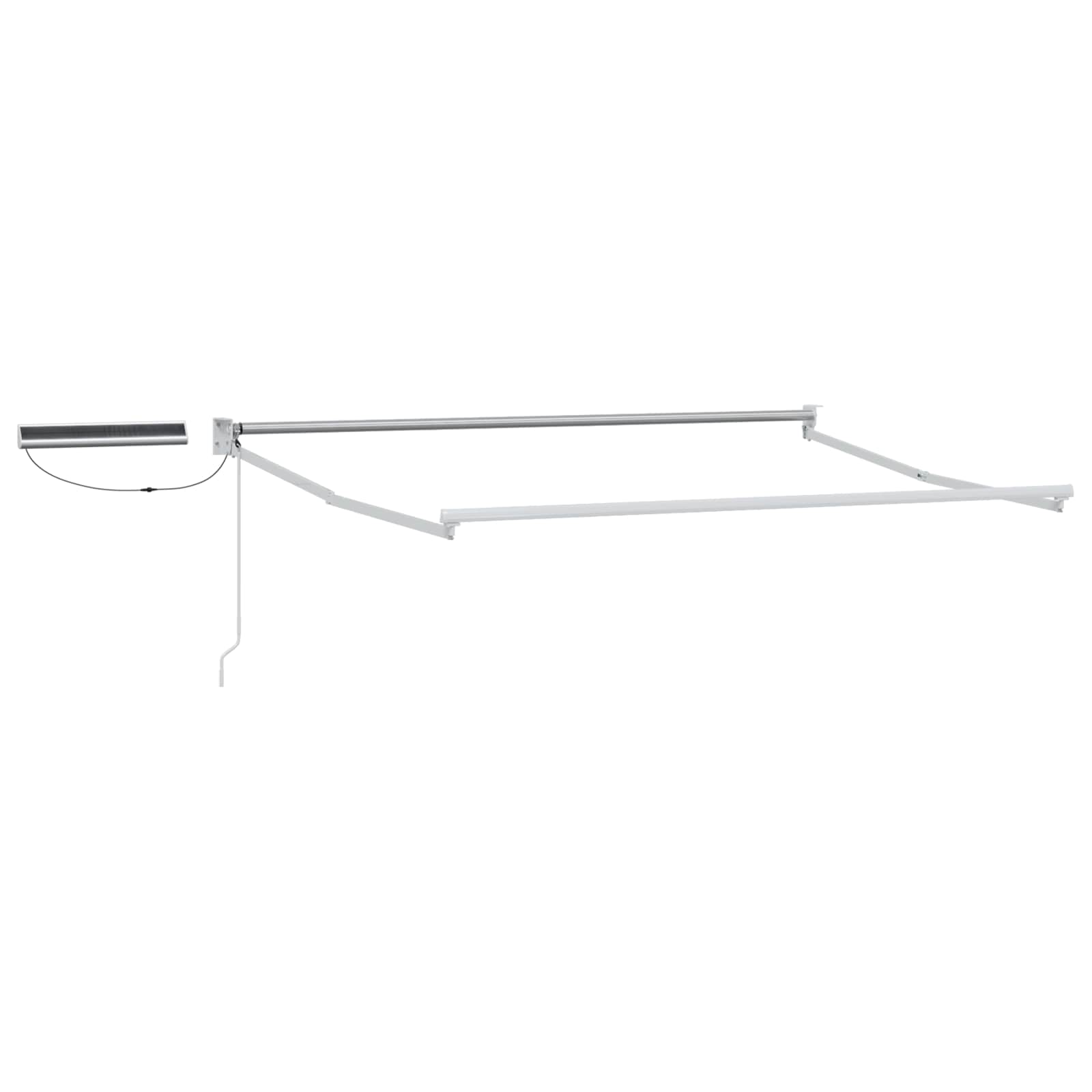 Elektrische ausziehbare Markise Anthrazit und Weiß 3,5 x 2 m