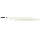 Elektrische ausziehbare Markise Creme und Weiß 4 x 2 m