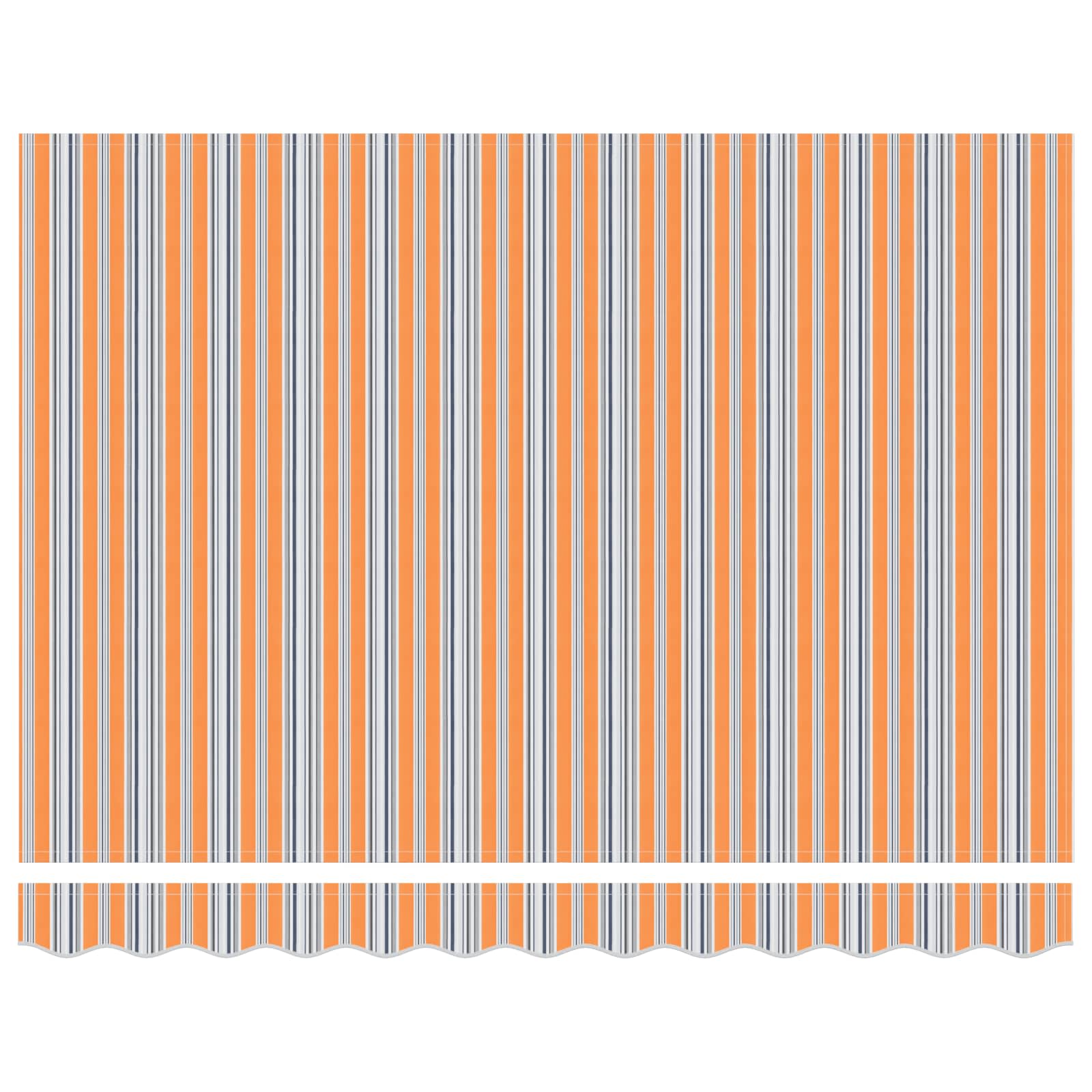 Elektrische ausziehbare Markise Grau, Orange, Weiß 3 x 2,5 m