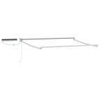 Elektrische ausziehbare Markise Beige und Weiß 3 x 2,5 m