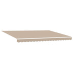 Elektrische ausziehbare Markise Beige und Weiß 4 x 3 m