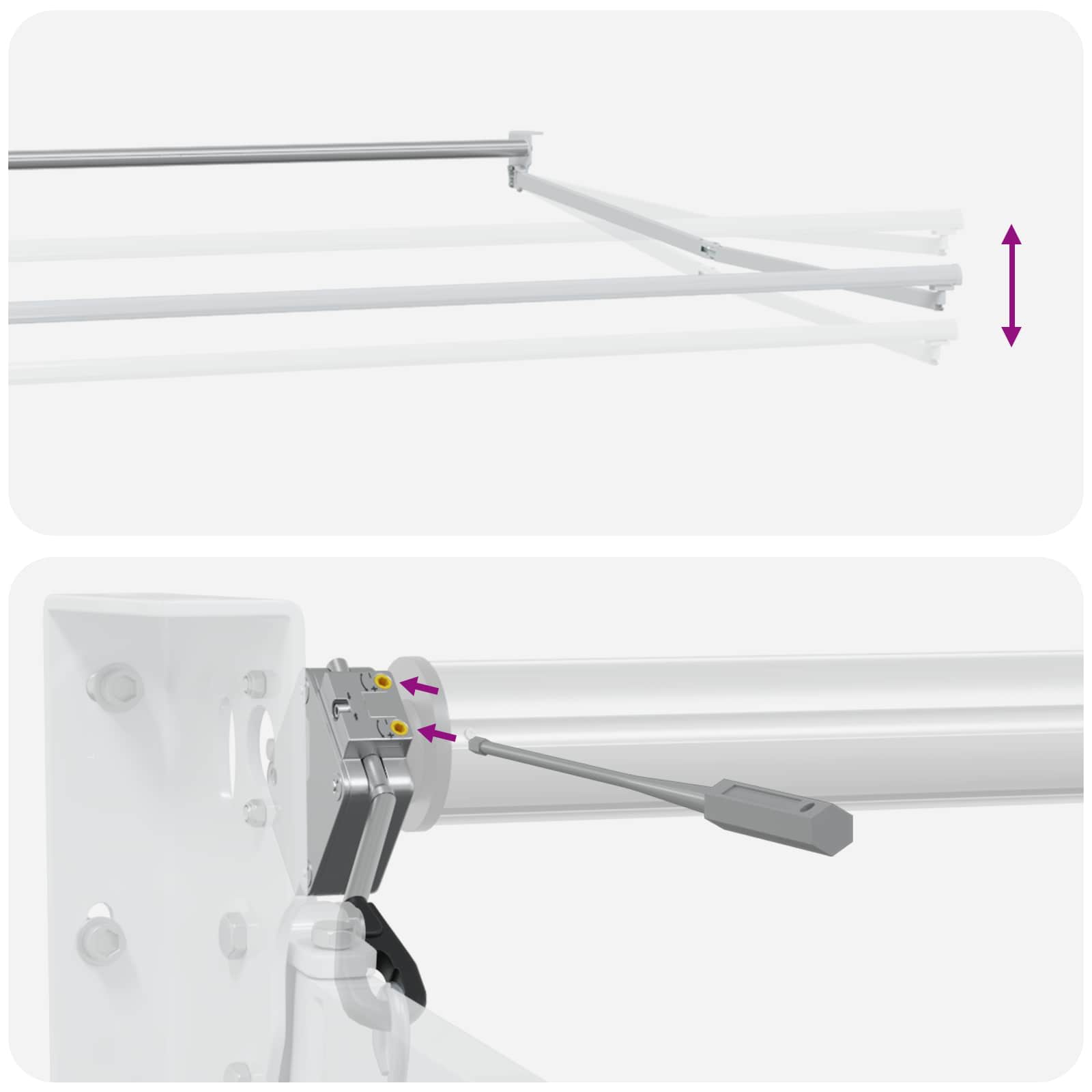Elektrische ausziehbare Markise Mehrfarbig 4,5 × 3 m