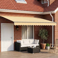 Elektrische ausziehbare Markise Gelb, Weiß, Anthrazit 4 x 2 m