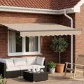 Elektrische ausziehbare Markise Beige und Anthrazit 3 x 2,5 m