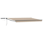Elektrische ausziehbare Markise Beige und Anthrazit 4,5 × 3 m