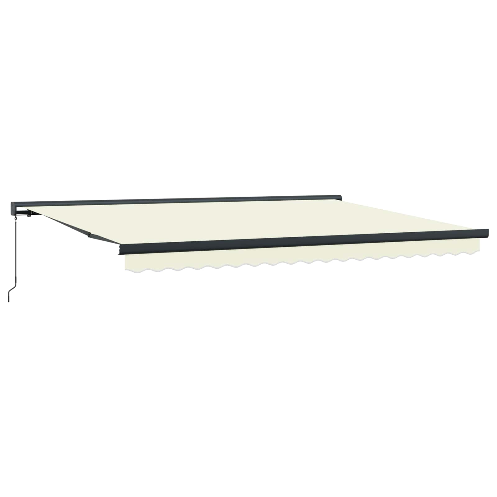 Einziehbare Markise Creme und Grau 400 x 300 cm