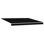 Einziehbare Markise Schwarz 4 x 3 m Leinen und Aluminium