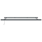 Einziehbare Markise Schwarz 4 x 3 m Leinen und Aluminium