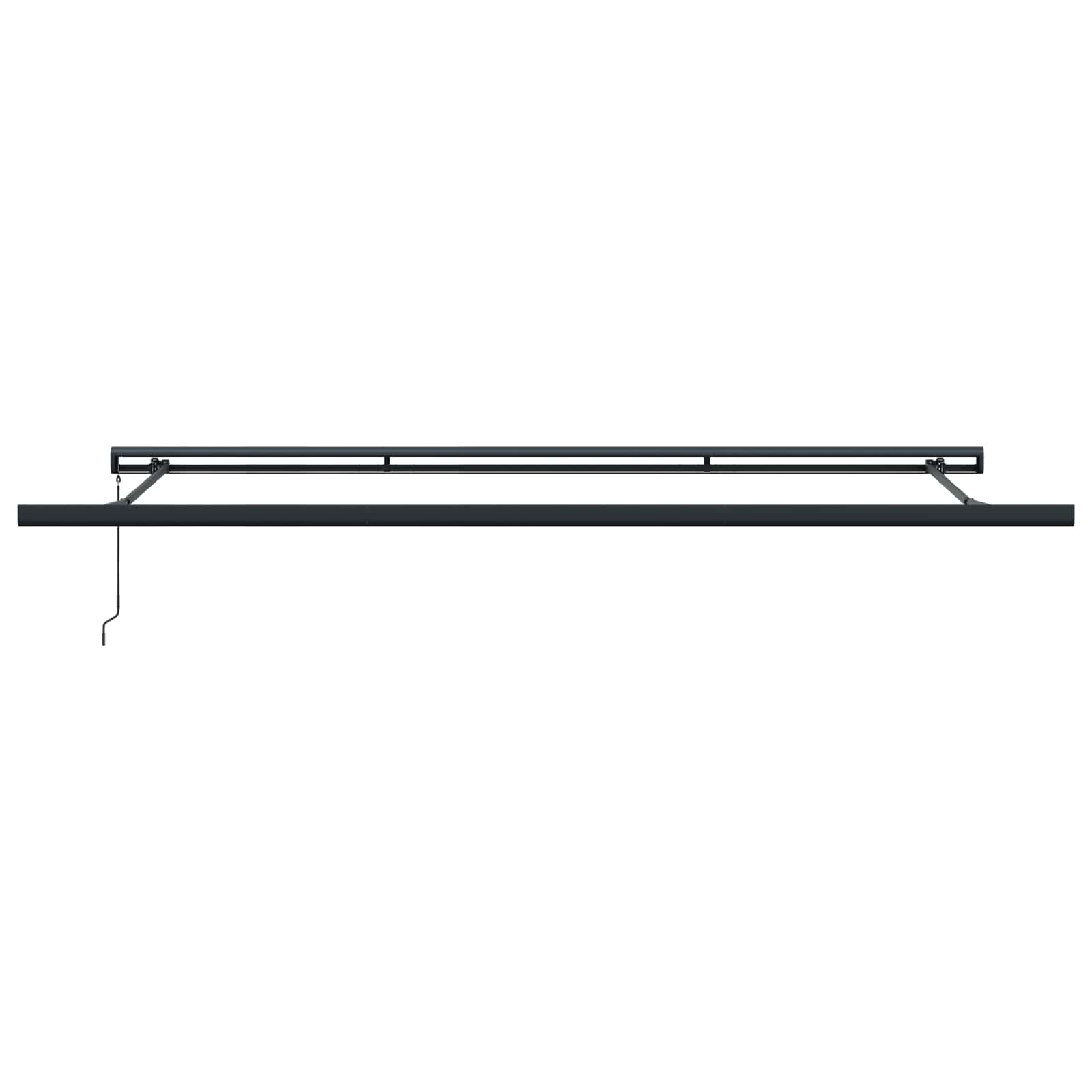 Einziehbare Markise Grün und Gelb 4 x 3 m Leinen und Aluminium
