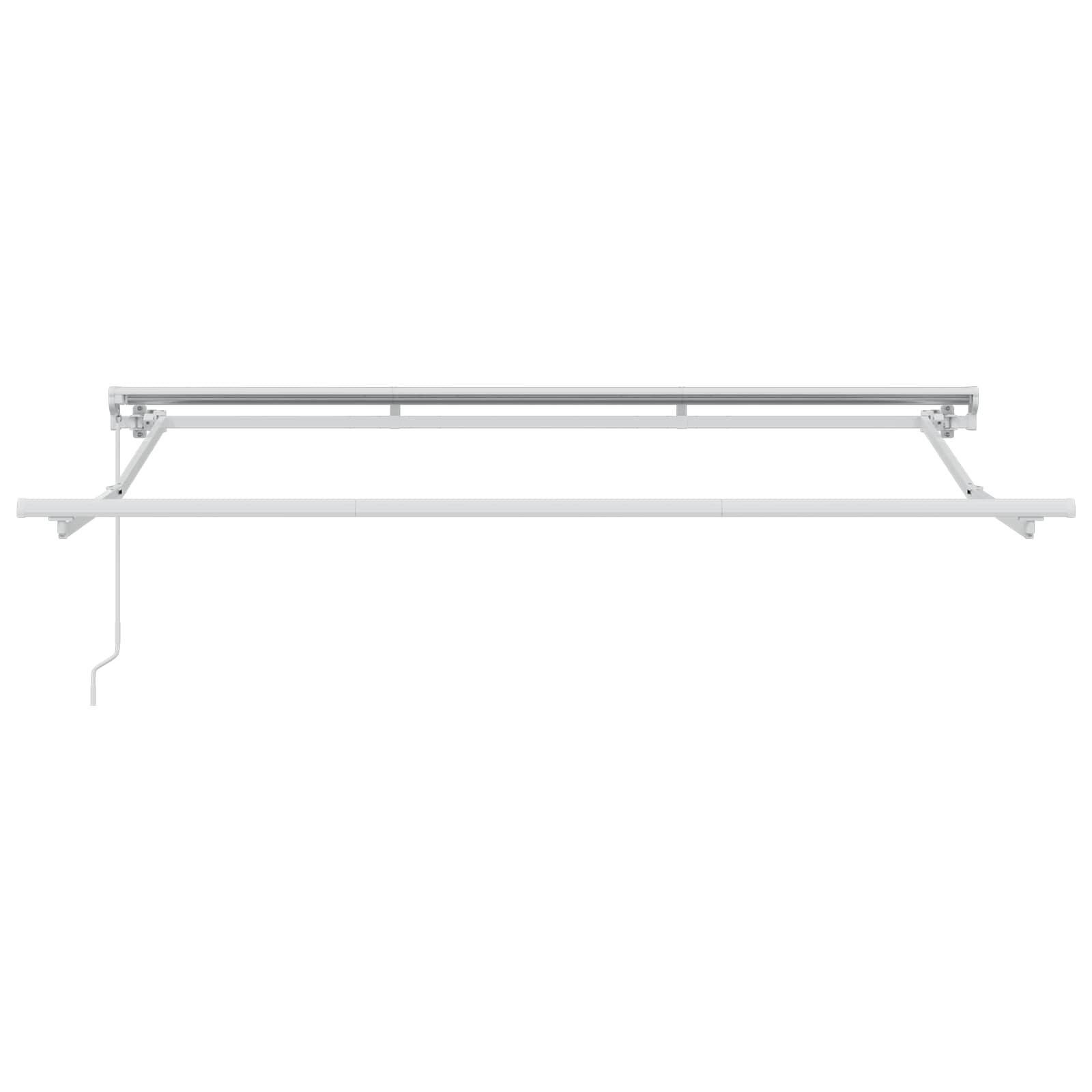 Manuell einziehbare Markise Hellgrau 3 x 2,5 m