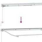 Manuell einziehbare Markise Gelb, Grau und Weiß 4 x 3 m