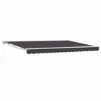 Manuell einziehbare Markise Anthrazit 4 × 3,5 m