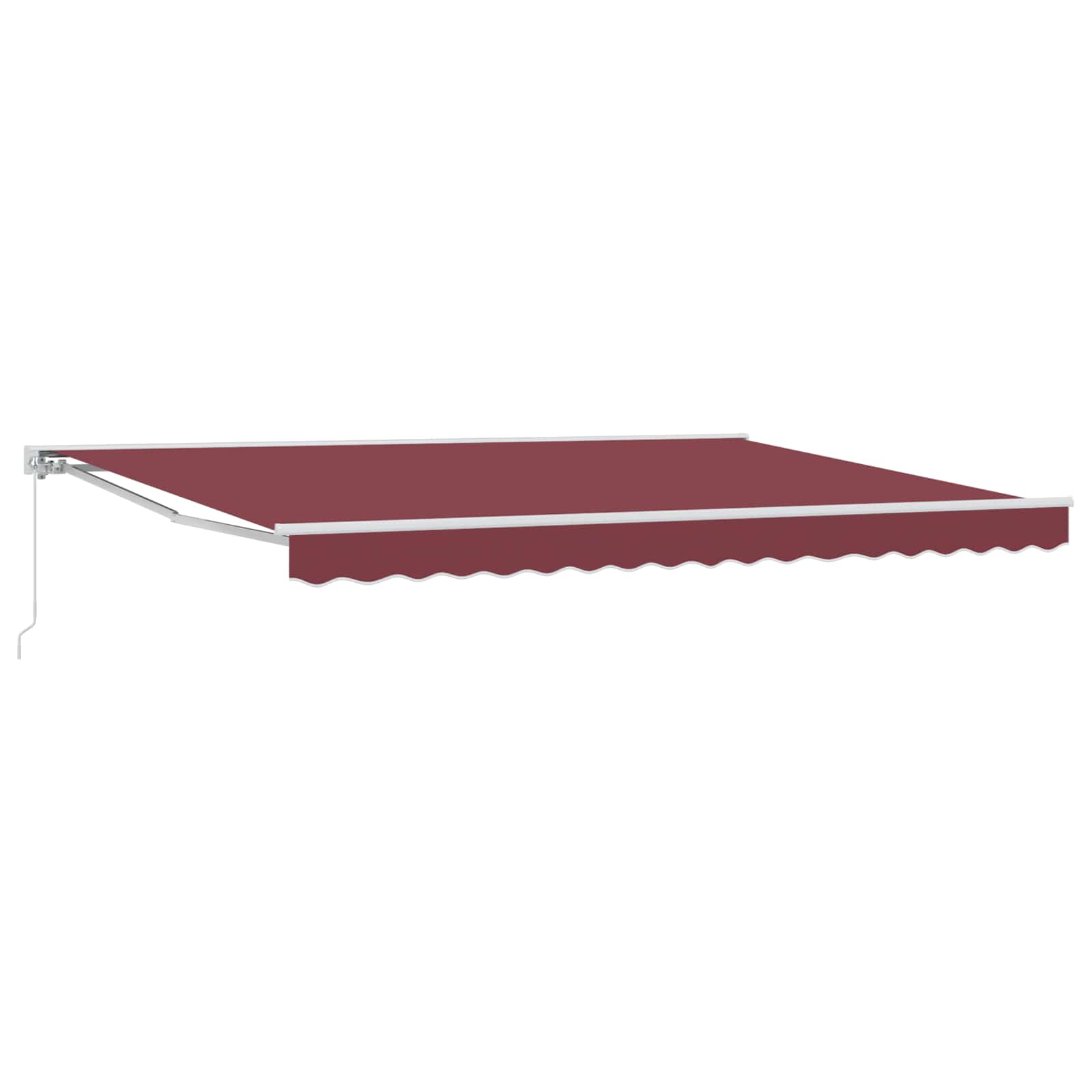 Manuell einziehbare Markise Bordeauxrot 4 × 3,5 m