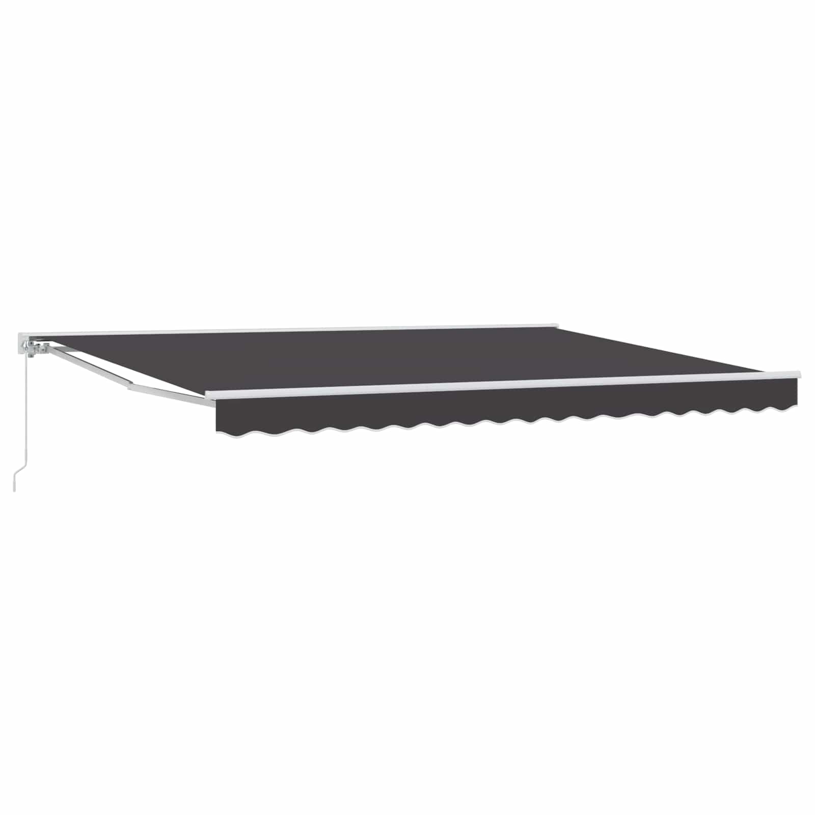 Manuell einziehbare Markise Anthrazit 4,5 × 3 m