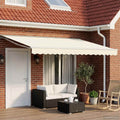 Manuell einziehbare Markise Creme 4,5 x 3,5 m