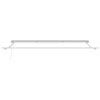 Manuell einziehbare Markise Anthrazit und Weiß 4,5 x 3,5 m