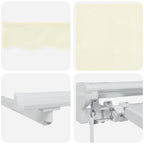 Manuell einziehbare Markise Creme 5 x 3 m