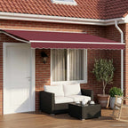 Manuell einziehbare Markise Bordeauxrot 5 x 3,5 m