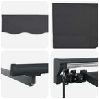Manuell einziehbare Markise Anthrazit 2,5 x 2 m