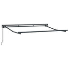 Manuell einziehbare Markise Anthrazit 2,5 x 2 m