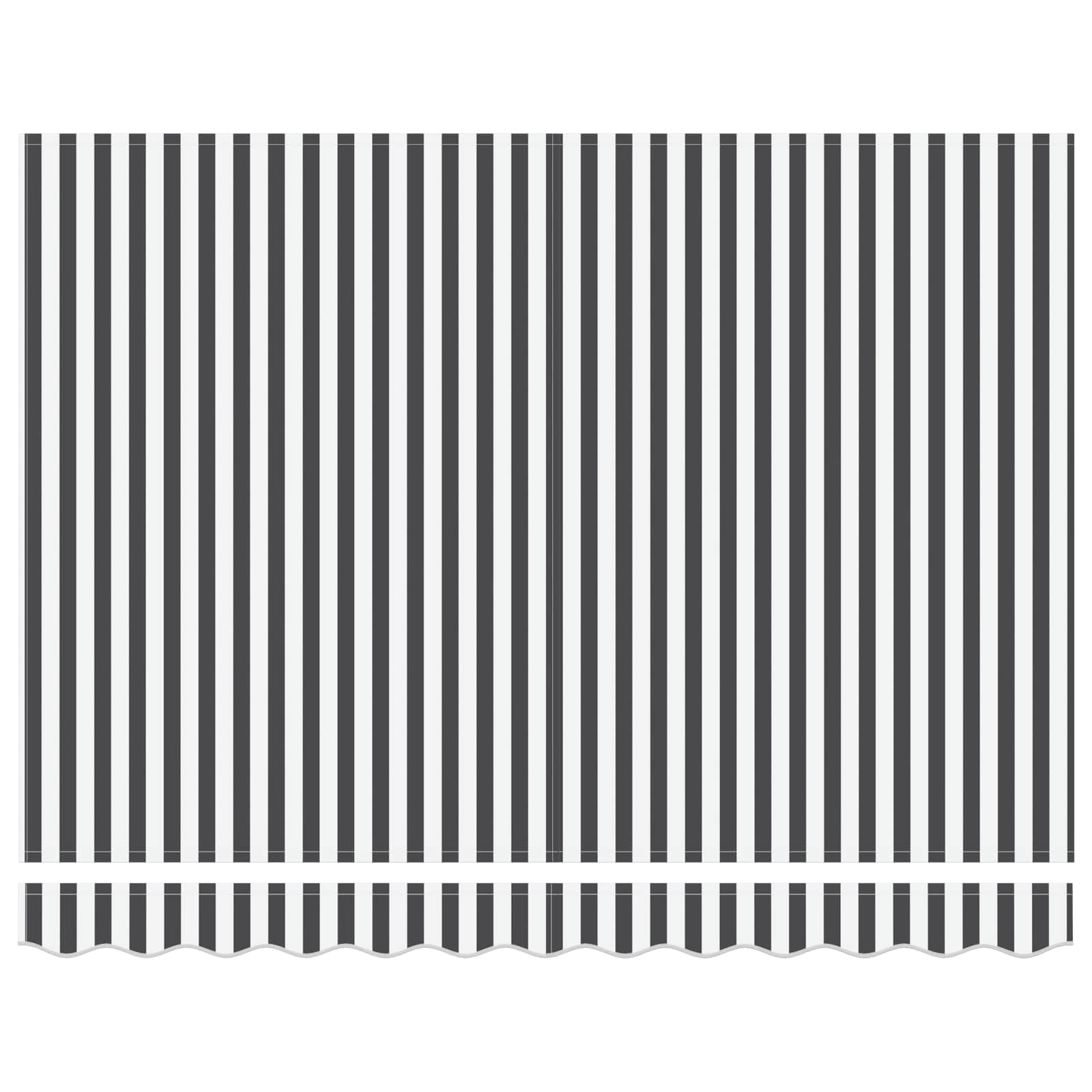 Manuell einziehbare Markise Anthrazit und Weiß 2,5 x 2 m
