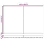 Manuell einziehbare Markise Creme 3,5 x 2 m