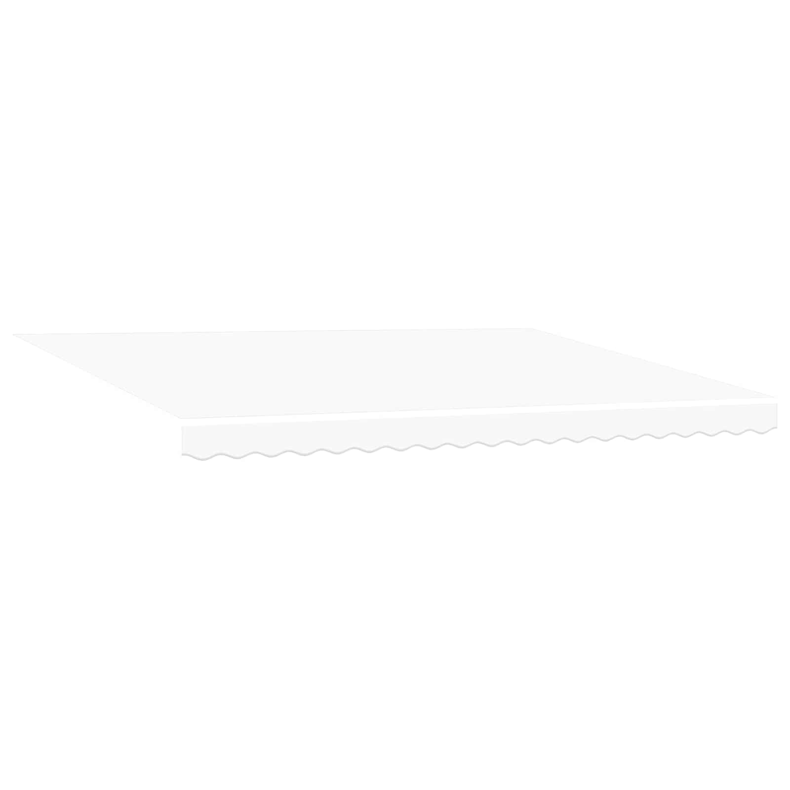 Manuell einziehbare Markise Weiß 4 × 3,5 m