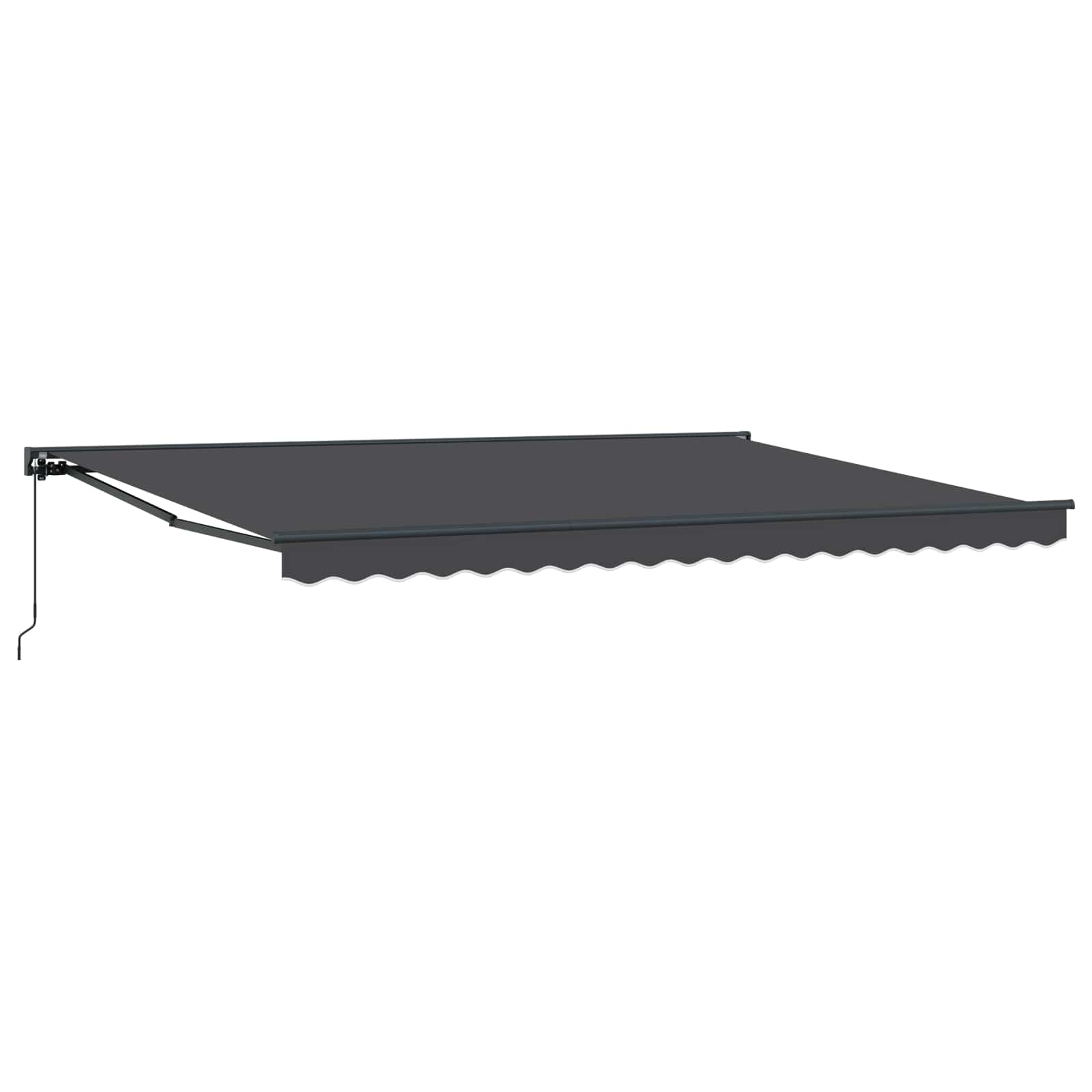 Manuell einziehbare Markise Anthrazit 4,5 x 3,5 m