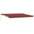 Manuell einziehbare Markise Orange, Schwarz und Gelb 5 x 3,5 m