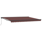 Manuell einziehbare Markise Braun 5 x 3,5 m