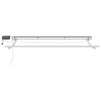 Manueller Markisenrahmen mit LEDs Weiß und Anthrazit 3 x 2 m