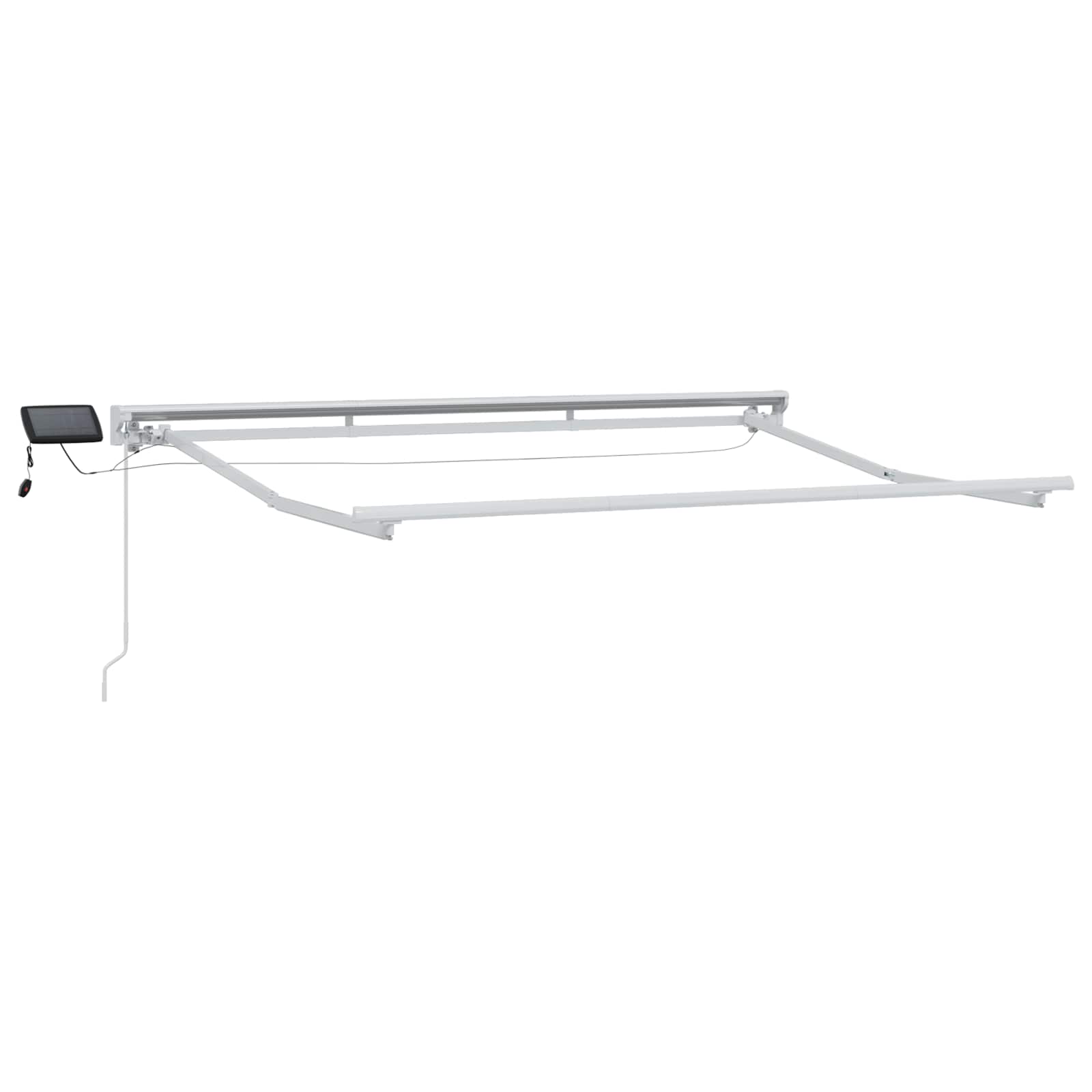 Manueller Markisenrahmen mit LEDs Creme und Weiß 3 x 2,5 m