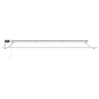 Manueller Markisenrahmen mit LEDs Gelb, Grau und Weiß 4 × 3,5 m