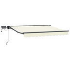 Manueller Markisenrahmen mit LEDs Creme und Anthrazit 3,5 x 2 m