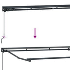 Manueller Markisenrahmen mit LEDs Anthrazit und Weiß 4,5 × 3 m