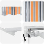 Elektrische ausziehbare Markise Orange, Grau, Blau, Weiß