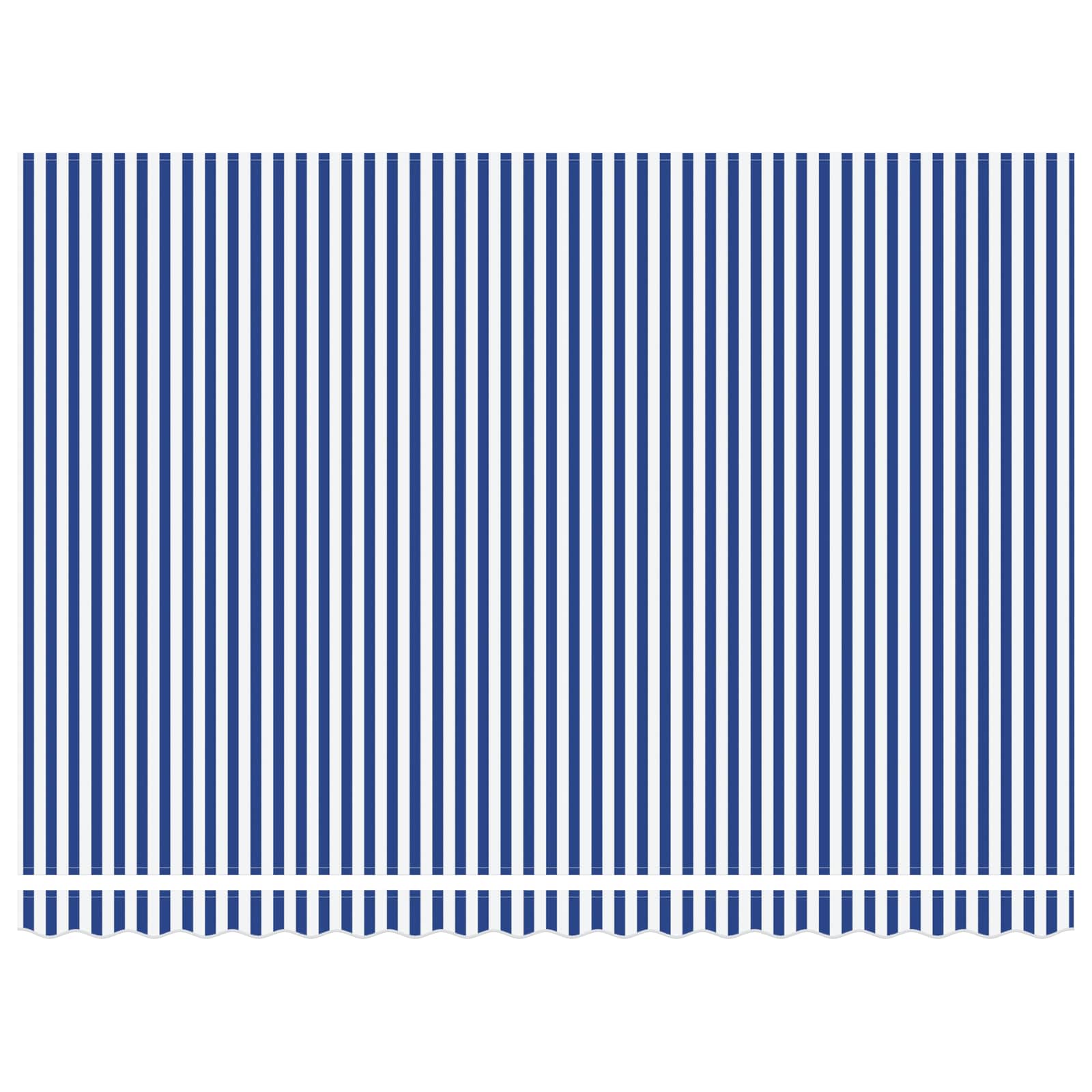 Elektrische ausziehbare Markise Blau und Weiß 5 x 3,5 m