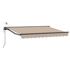 Elektrische ausziehbare Markise Beige und Anthrazit 3 x 2,5 m
