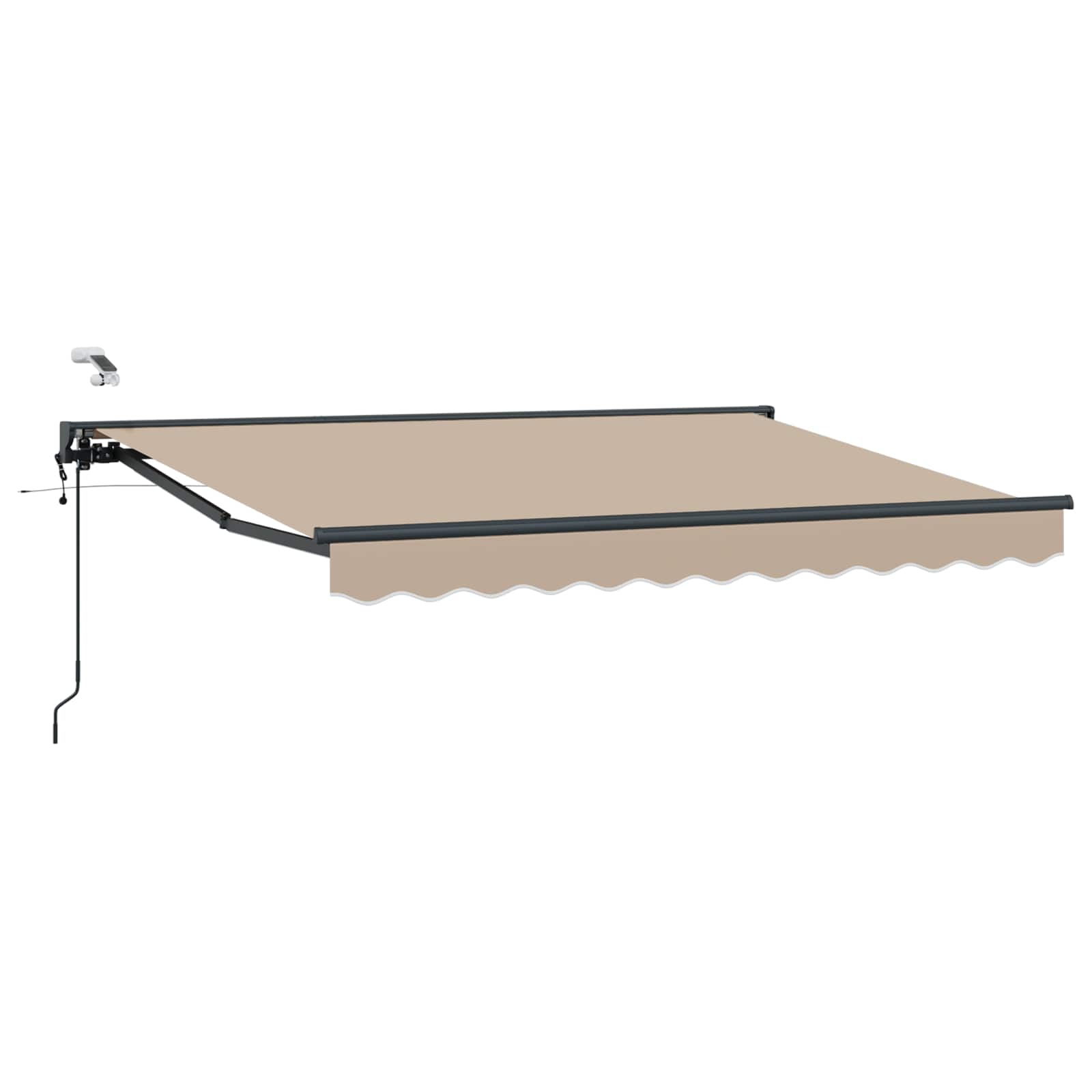 Elektrische ausziehbare Markise Beige und Anthrazit 3 x 2,5 m